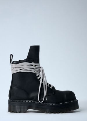Rick Owens x Dr. Martens Quad Sole Steel Toe Boots Black rod0262002