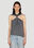 Courrèges Twist Logo Print Tank Top Black cou0151004