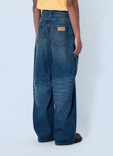 MM6 Maison Margiela Wide-Leg Denim Trousers Blue mmm0163019