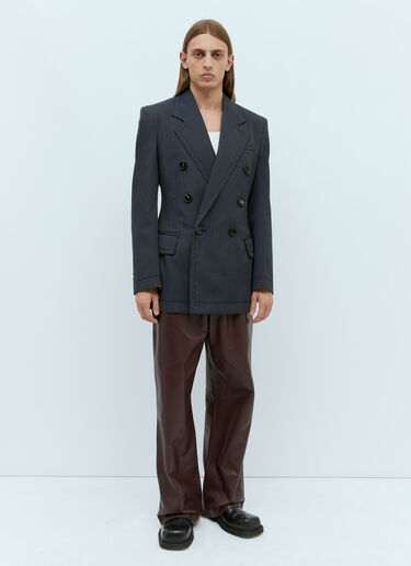 Bottega Veneta Wool Twill Blazer Blue bov0155013