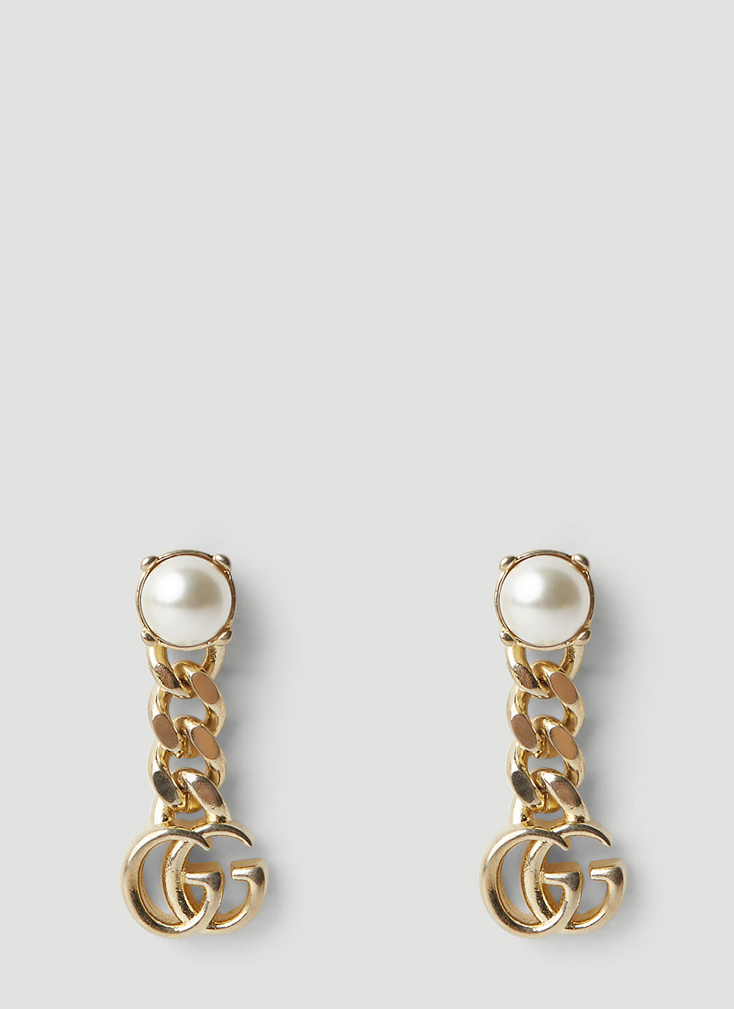 Gucci Link to Love Yellow Gold Threader Earrings | Neiman Marcus