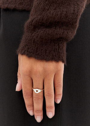 Bleue Burnham A Mini Good Heart Signet Ring Silver bbm0356006