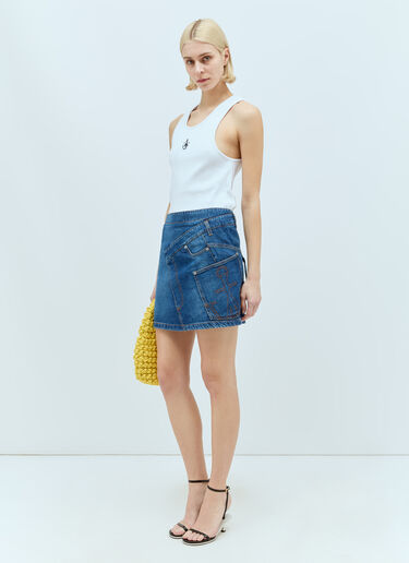 JW Anderson Twisted Mini Skirt Blue jwa0255007