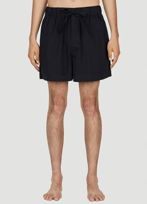 Tekla Drawstring Sleep Shorts Black tek0353015