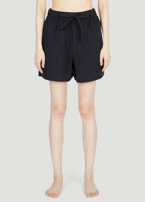 Tekla Drawstring Sleep Shorts Black tek0353015