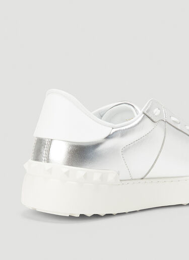 Valentino Metallic Open Sneakers Silver val0142062