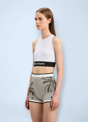 Logo Print Tank Top Palm Angels Logo Print Tank Top White pma0260060