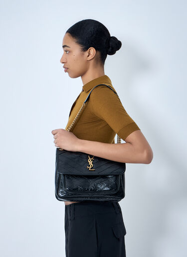 Saint Laurent Niki Medium Vintage Shoulder Bag Black sla0262046