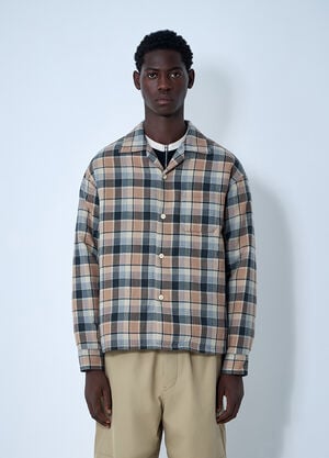 Visvim Check Down Jacket Beige vis0160018
