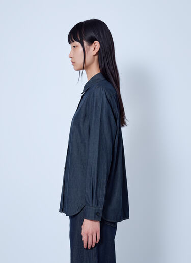 LN-CC® - Max Mara: Button-Down Denim Shirt - Navy Max Mara Button-Down Denim Shirt Navy max0266012