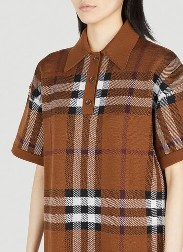 Burberry Carmella Polo Shirt Dress Brown bur0251008