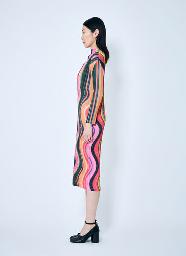 Pleats Please Issey Miyake Warp Pleated Maxi Dress Pink plp0259003