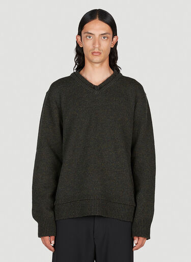 Maison Margiela Elbow Patch Sweater Green mla0153015