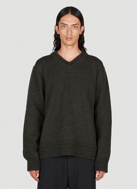 Maison Margiela Elbow Patch Sweater Light Blue mla0353002