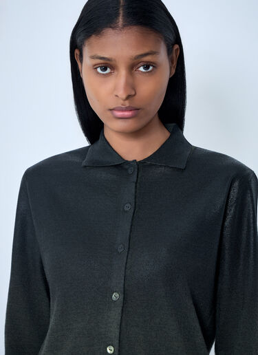 Maison Margiela Button-Up Knit Cardigan Green mla0264004