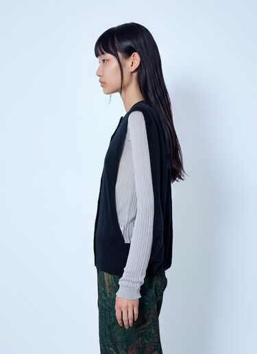 Kiko Kostadinov Guillemot Cocoon Cardigan Black kko0265007