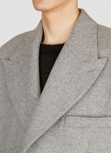 Dolce & Gabbana Double-Breasted Wool Coat Grey dol0154001