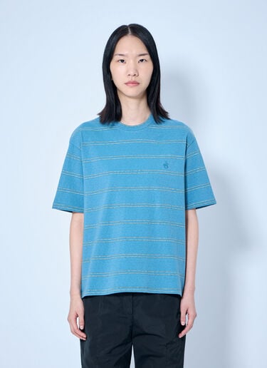 Jil Sander Striped Crewneck T-Shirt Blue jil0265004