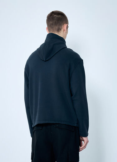 C.P. Company Logo Embroidery Hooded Sweatshirt Black pco0157016