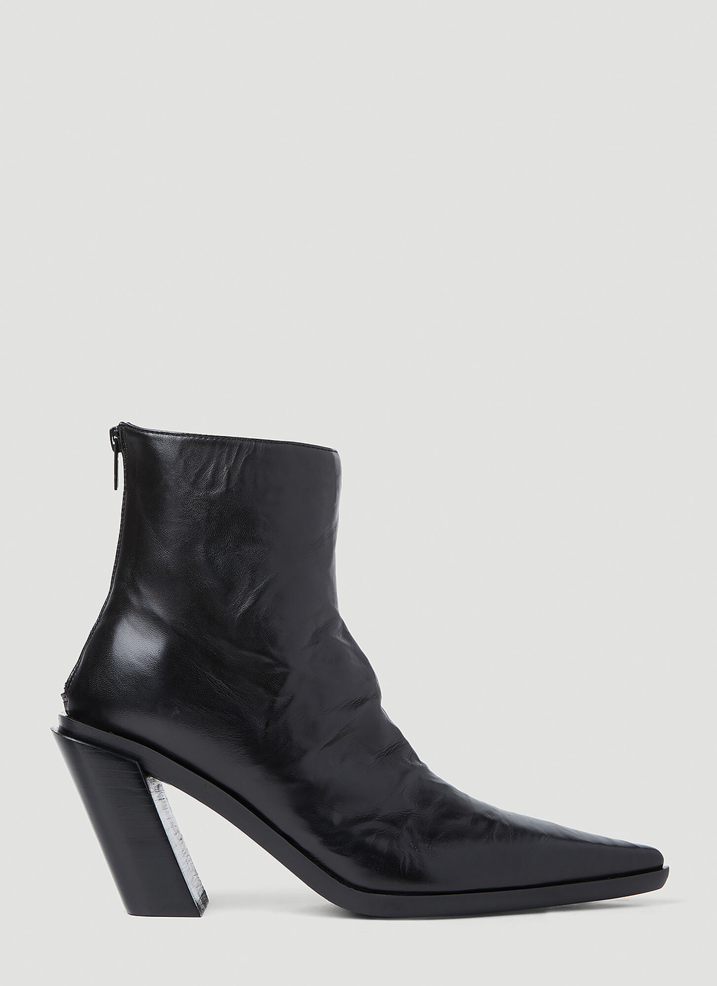 ANN DEMEULEMEESTER FLORENTINE HEELED ANKLE BOOTS