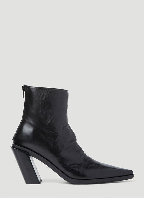 Ann Demeulemeester Florentine Heeled Ankle Boots Black ann0254014