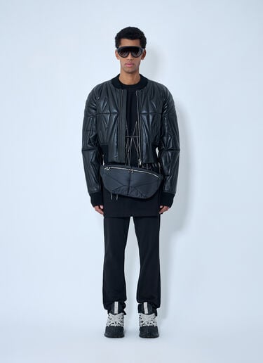 Moncler x Rick Owens Geocamo Cropped Quilted Bomber Jacket Black mcs0363009