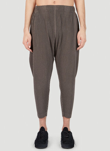 Homme Plissé Issey Miyake 褶裥锥形裤 棕色 hmp0151012