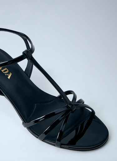 Prada Strappy Wedge Sandals Black pra0264010