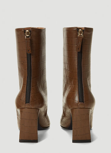Reike Nen Centre-Seam Embossed Boots Brown rkn0241005