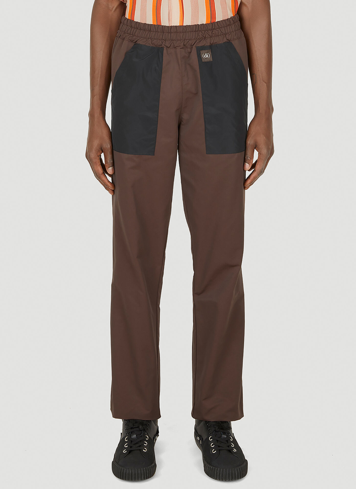 (d)ivision Split Panel Track Pants In Brown