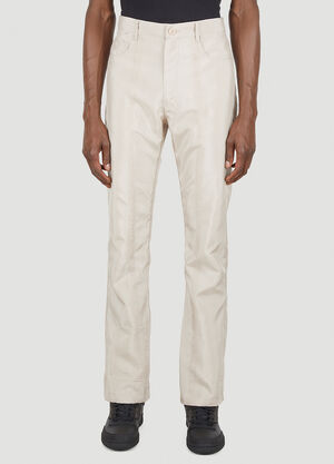 KANGHYUK  Barcode Embossed Pants  Beige kan0148005