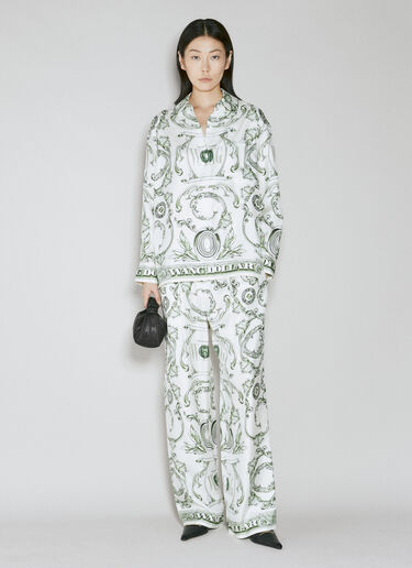 Money Print Silk Shirt Alexander Wang Money Print Silk Shirt White awg0253021