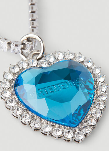 VETEMENTS 水晶心形项链 蓝色 vet0247048