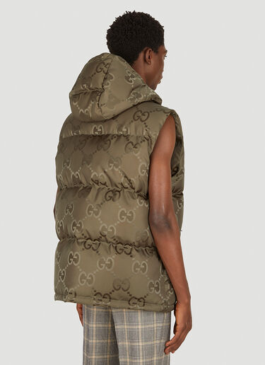 Gucci GG Hooded Sleeveless Jacket Khaki guc0151013