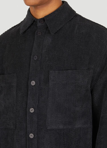 Eckhaus Latta Pebble Corduroy Shirt Black eck0147003