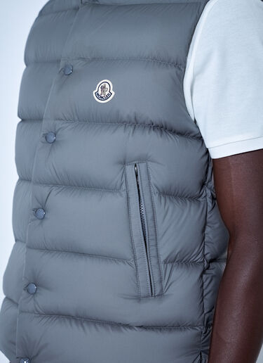 LN-CC® - Moncler: Tibb Down Gilet - Grey Moncler Tibb Down Gilet Grey mon0142081