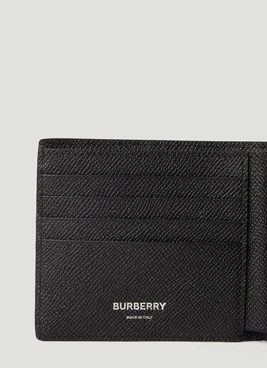 Burberry Icon 条纹双折钱包 黑色 bur0145031
