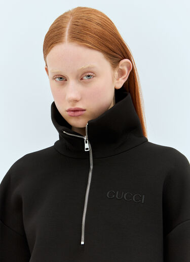 Gucci Logo Embossed Sweater Black guc0257036