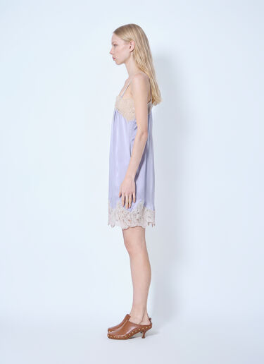 LN-CC® - Chloé: Thin-Strap Mini Dress In Washed Silk Satin - Purple Chloé Thin-Strap Mini Dress In Washed Silk Satin Purple chl0265014
