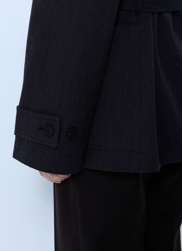 LN-CC® - Studio Nicholson: Lurie Belted Cropped Jacket - Dark Grey Studio Nicholson Lurie Belted Cropped Jacket Dark Grey stn0265002