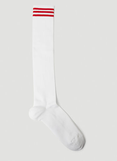 ERL Extra Long Track Socks White erl0348019