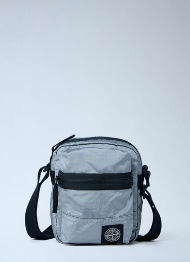Stone Island Logo Motif Crossbody Bag Grey sto0164091