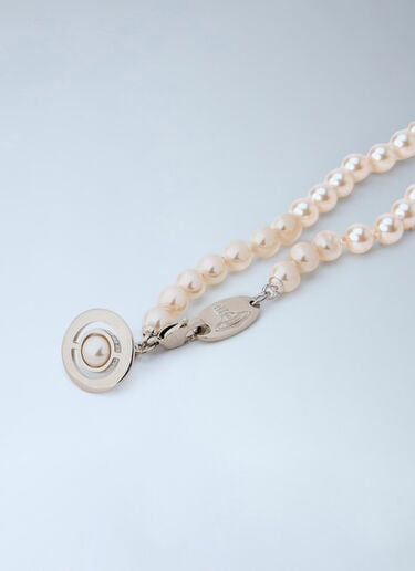 LN-CC® - Vivienne Westwood: Simonetta Pearl Necklace - Silver Vivienne Westwood Simonetta Pearl Necklace Silver vvw0366059