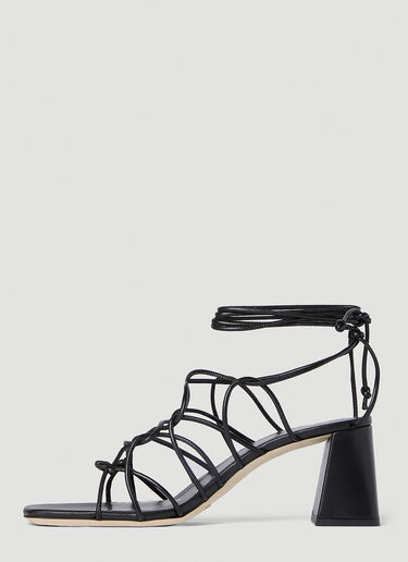 BY FAR Alexander Strappy Heeled Sandals Black byf0252027