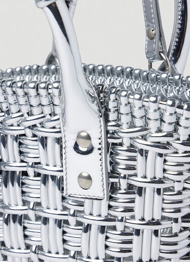 Balenciaga Bistro XS Basket Tote Bag Silver bal0252019