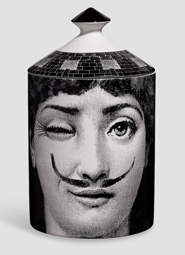 Fornasetti La Femme Aux Moustaches Small Scented Candle Black wps0670284