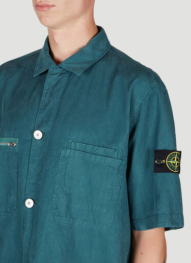Stone Island 罗盘贴饰衬衫 绿色 sto0152032