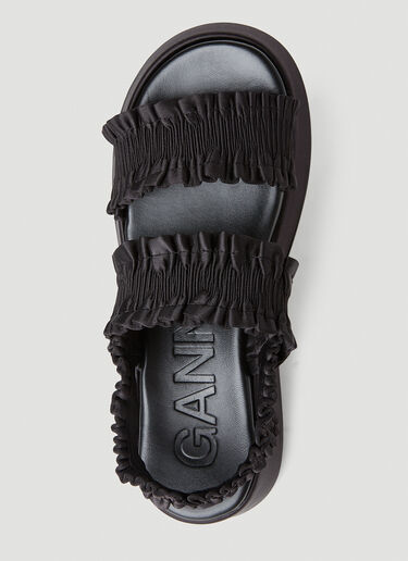 GANNI Smock Flaftorm Sandals Black gan0252040