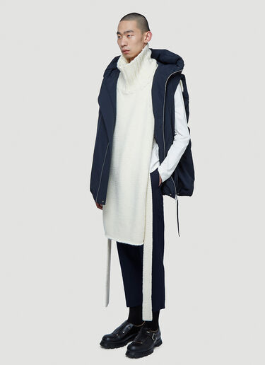 Jil Sander Half-Zipped Long Sleeve T-Shirt White jil0142017