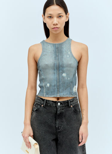 Acne Studios Printed Tank Top Blue acn0256039